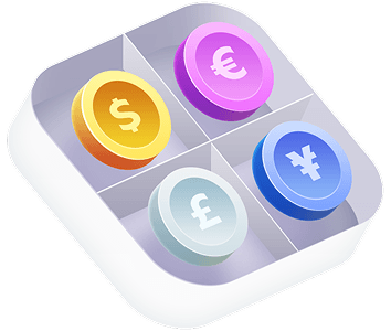 Accept 40+ fiat currencies globally